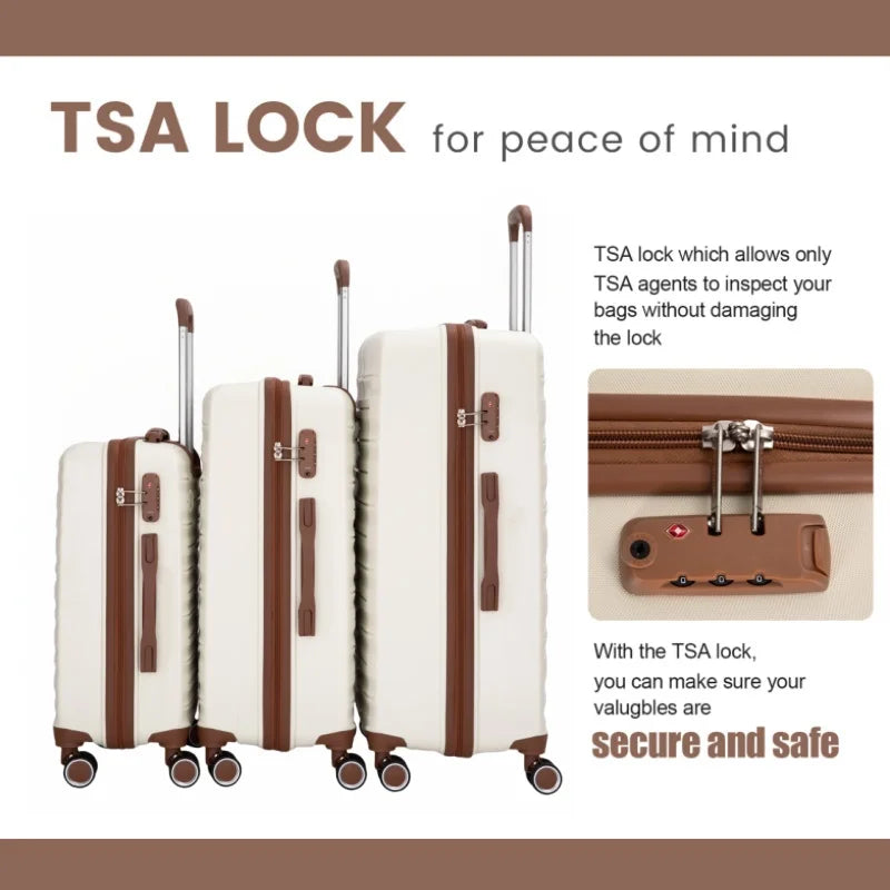 Travelhouse Luggage Sets With Spinner Wheels And TSA Lock Hardcase