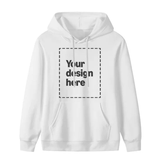 Custom Hoodie Personalized Unisex Pullover | Photo Logo Text Print Front & Back | Gift for Family Couples Teams