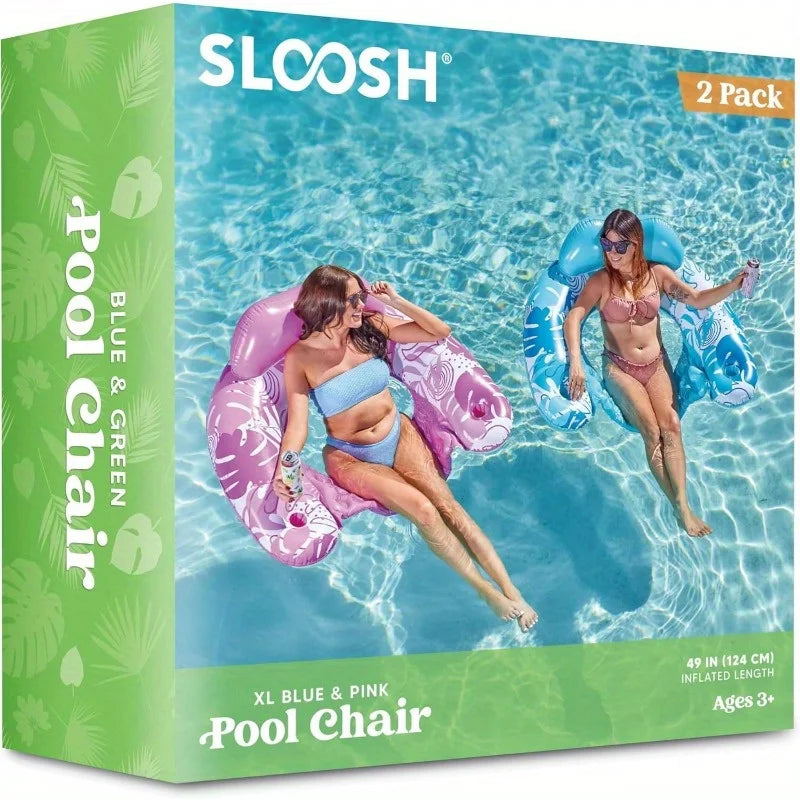 JOYFY Inflatable Pool Chair Float Hammock Compact Beach Summer Fun