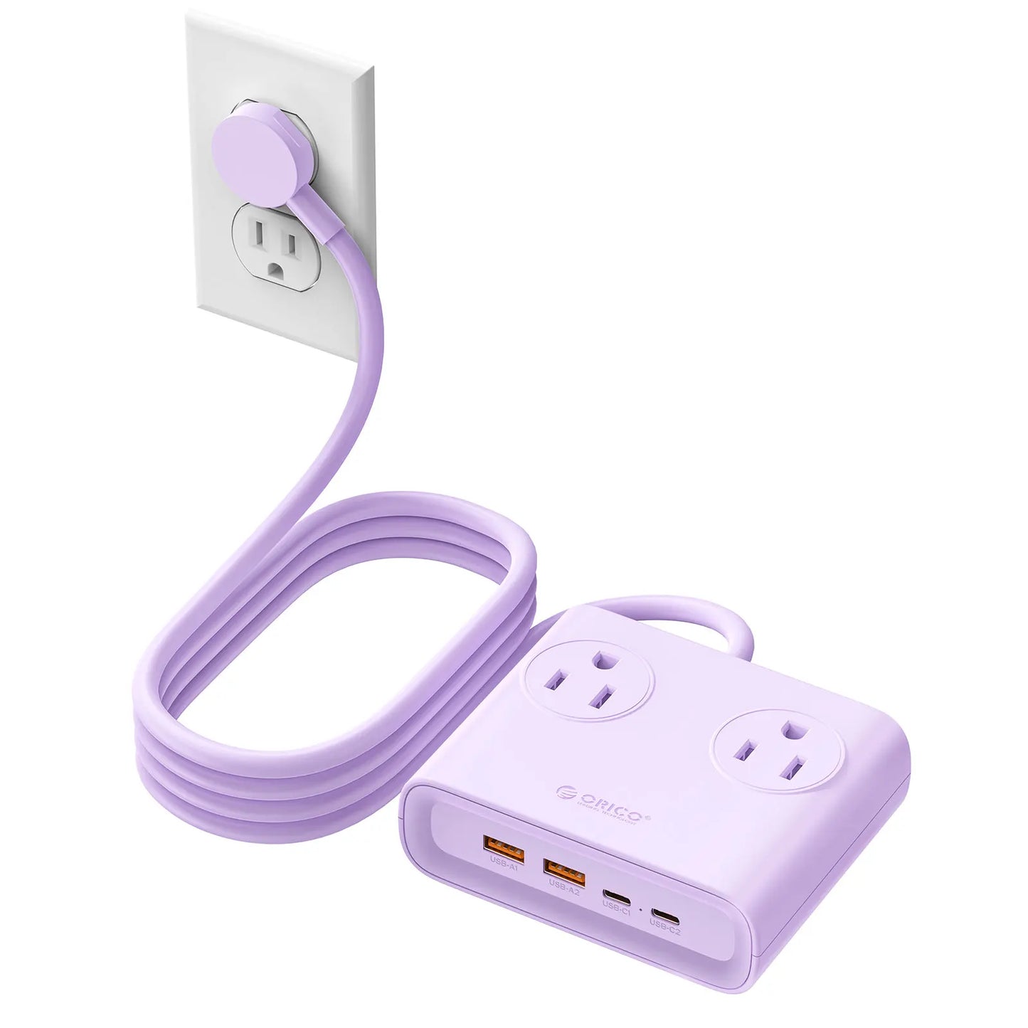 Orico 25W GaN Power Strip Desktop Charger 4 AC Outlets