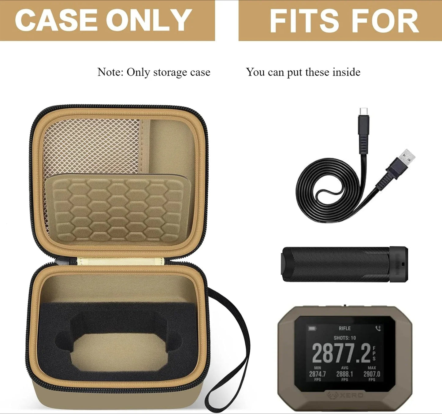 Hard Travel Carrying Case For Garmin Xero C1 Pro Chronograph