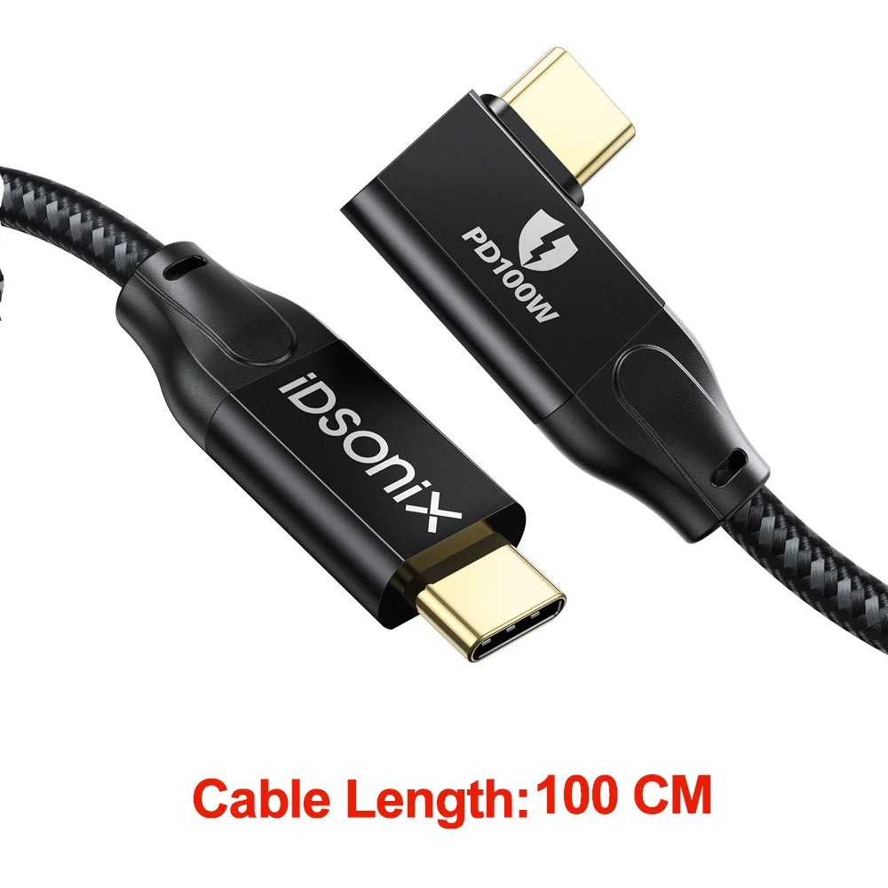 iDsonix USB C Extension Cable Nylon Braided USB C Extender Support 4k@60Hz/100W Fast Charging Type C 3.2 Gen2*2 Extension Cable