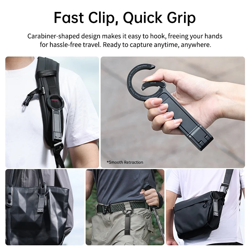 Ulanzi MA30 Carabiner Mounted Phone Tripod For iPhone Pro Max