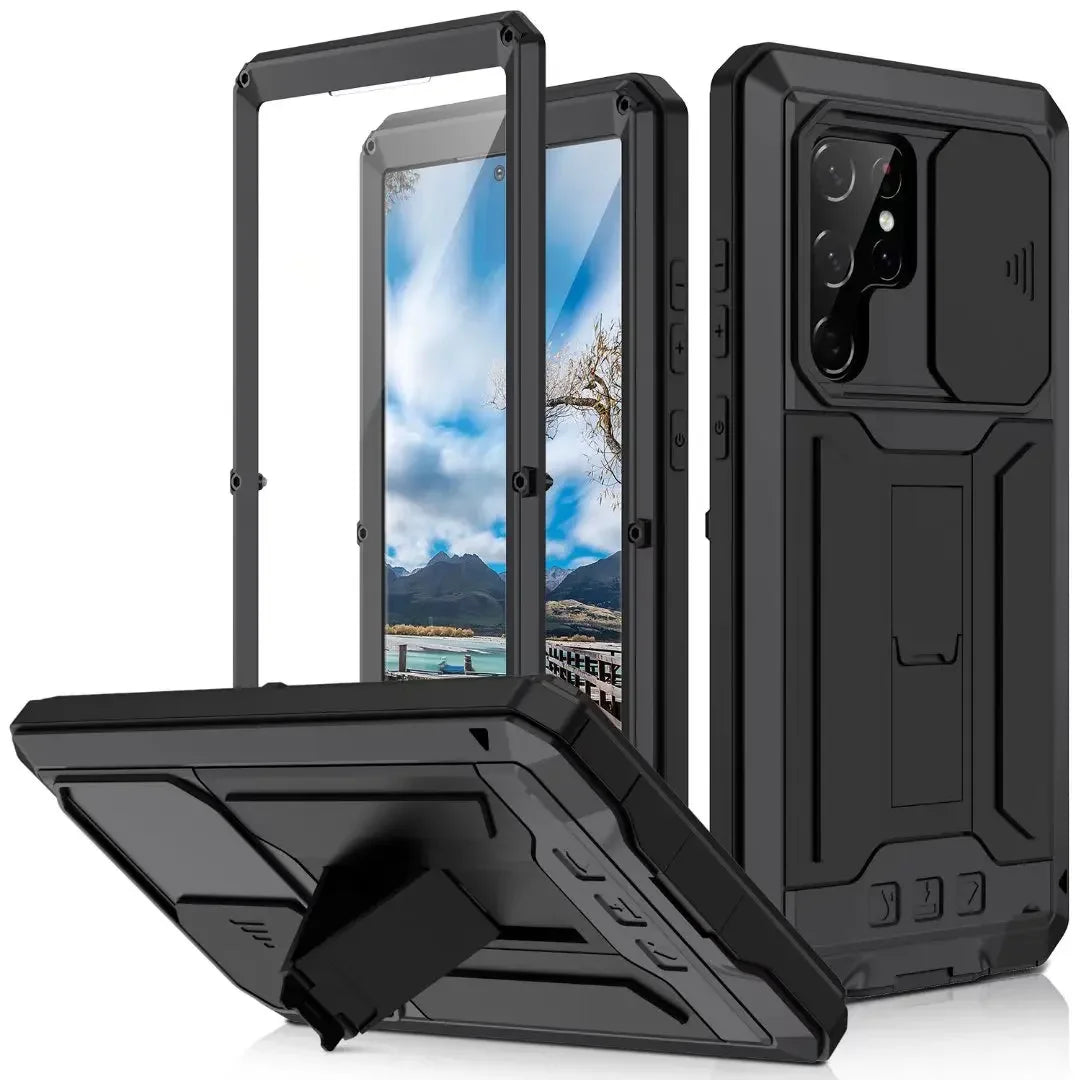 Rugged Protective Case With Kickstand For Samsung Galaxy S22 Ultra