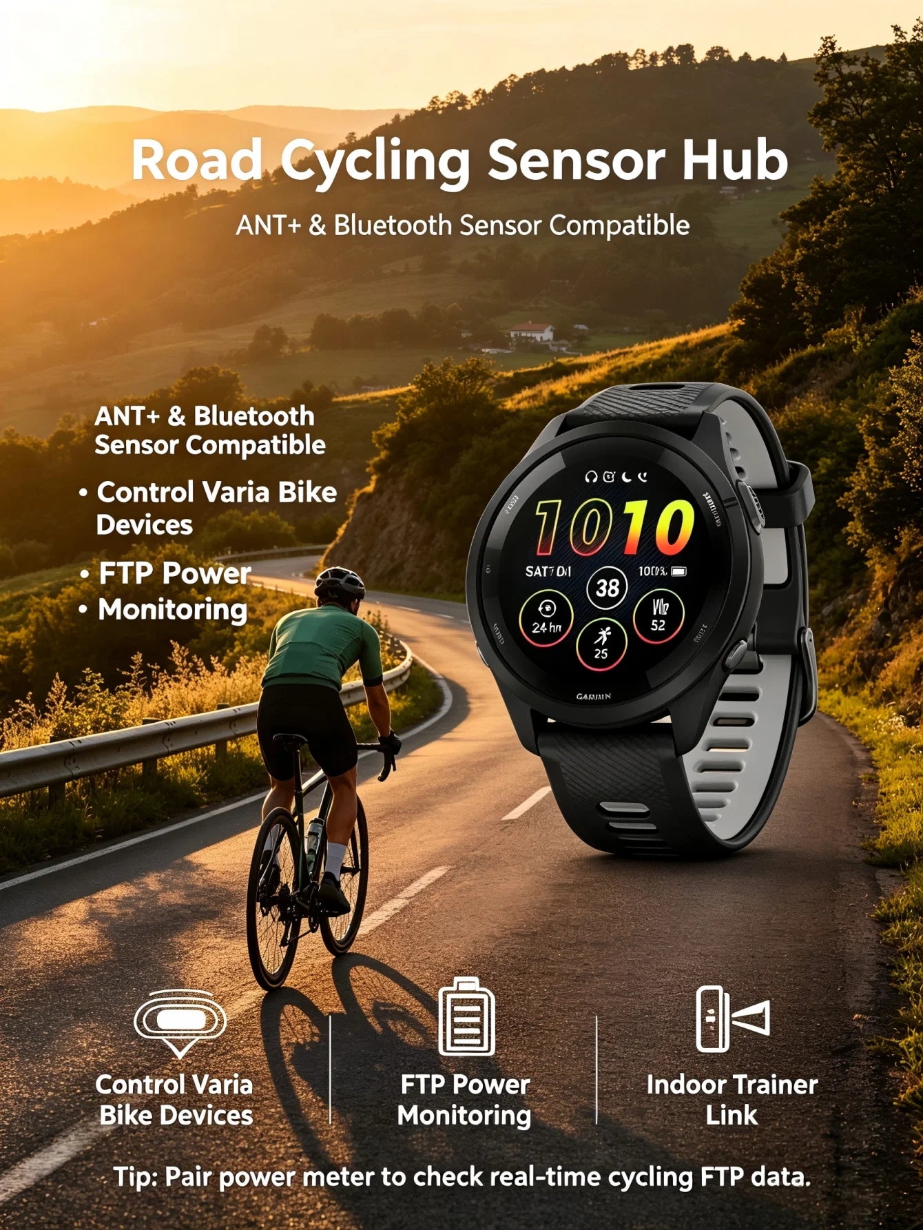 Garmin Forerunner 265 GPS Running Smartwatch Advanced Training Heart Rate