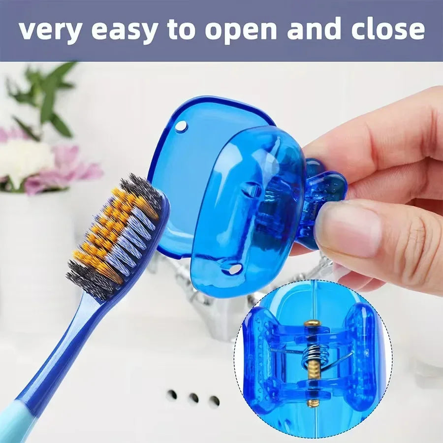Travel Toothbrush Dust Cap Portable Storage Box Clip