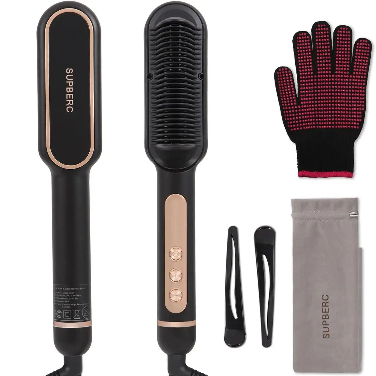 Ionic Hair Straightener Brush With Fast Heating And Auto Shutoff