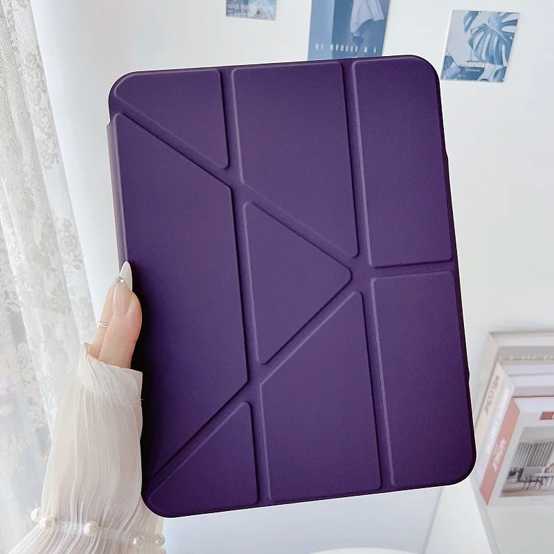 For Samsung Galaxy tab S10 Lite S9 FE 10.9 A9 PLUS 11 Smart Cover tab S7 fe S8 S10 PLUS 12.4 13.1 With Y-Shaped Fold Clasp Funda