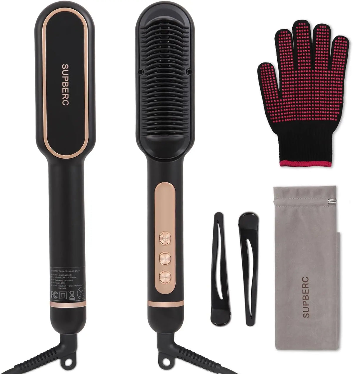 Ionic Hair Straightener Brush With Fast Heating And Auto Shutoff