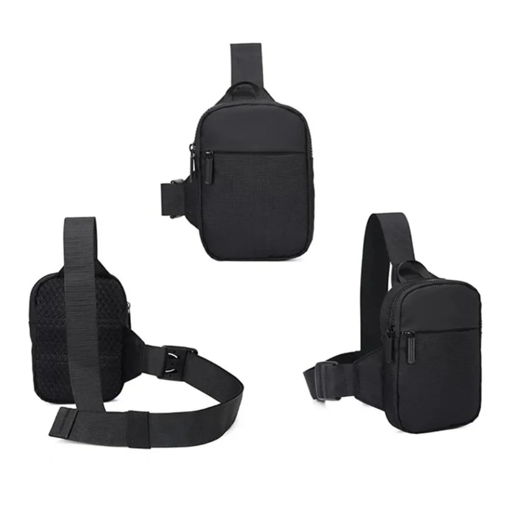 Mini Chest Bag for Men Women Casual Sling Shoulder Crossbody Pack Nylon Waterproof for Outdoor Running Cycling Travel Phone 2026