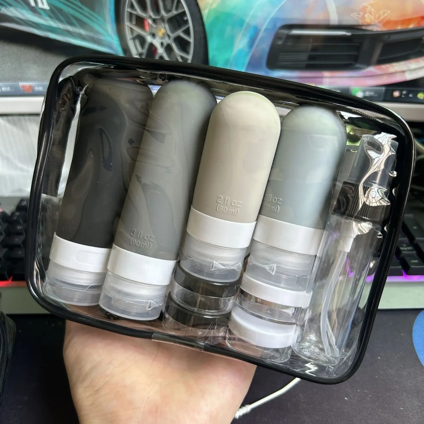 Travel Bottle Set Leak Proof Portable Refillable Toiletry Bottles