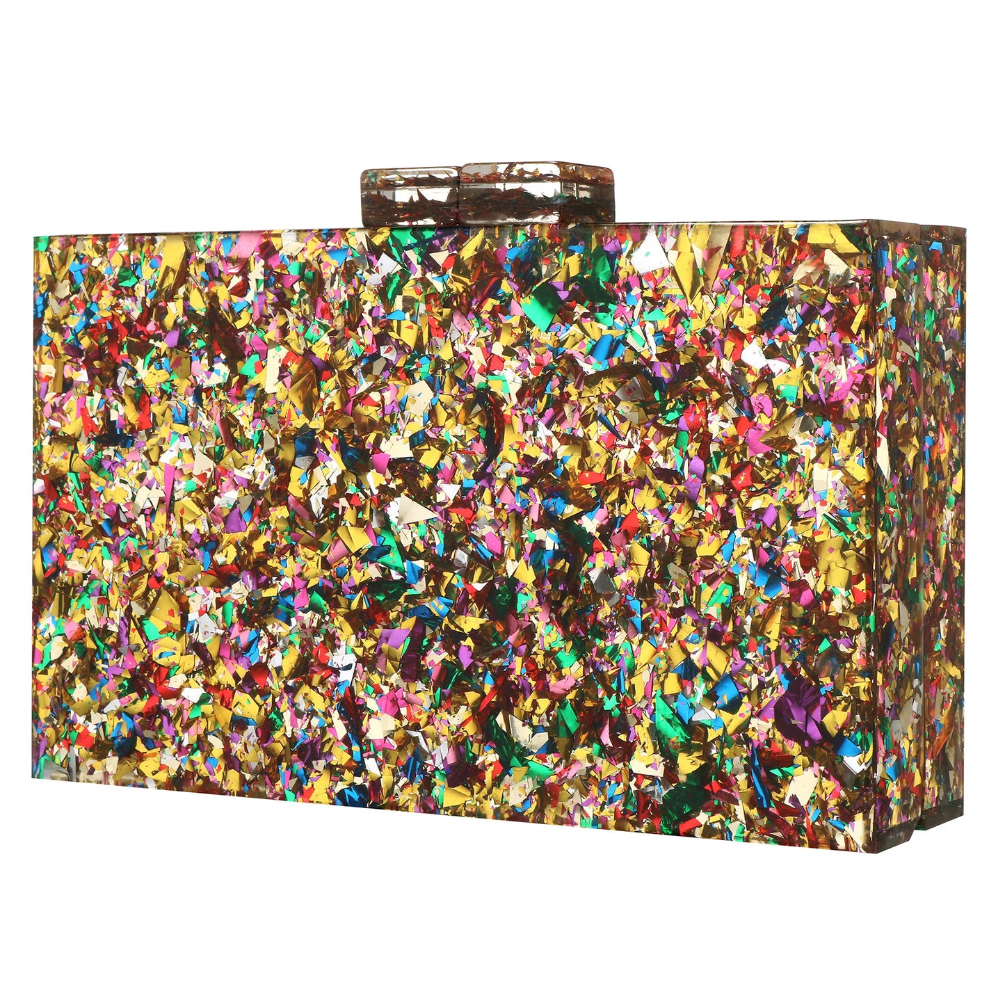 Luxury Acrylic Box Clutch Women Wedding Party Evening Chain Handbag