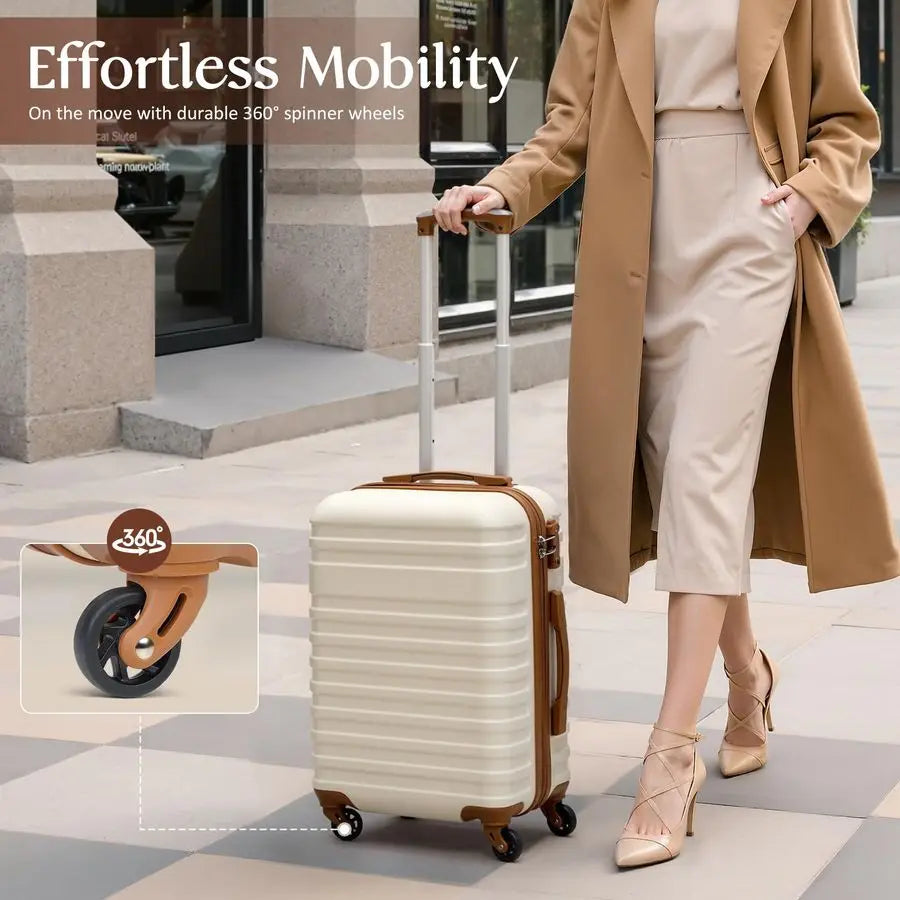Carry On Luggage Softside Three Piece Set Lightweight Rolling Bags
