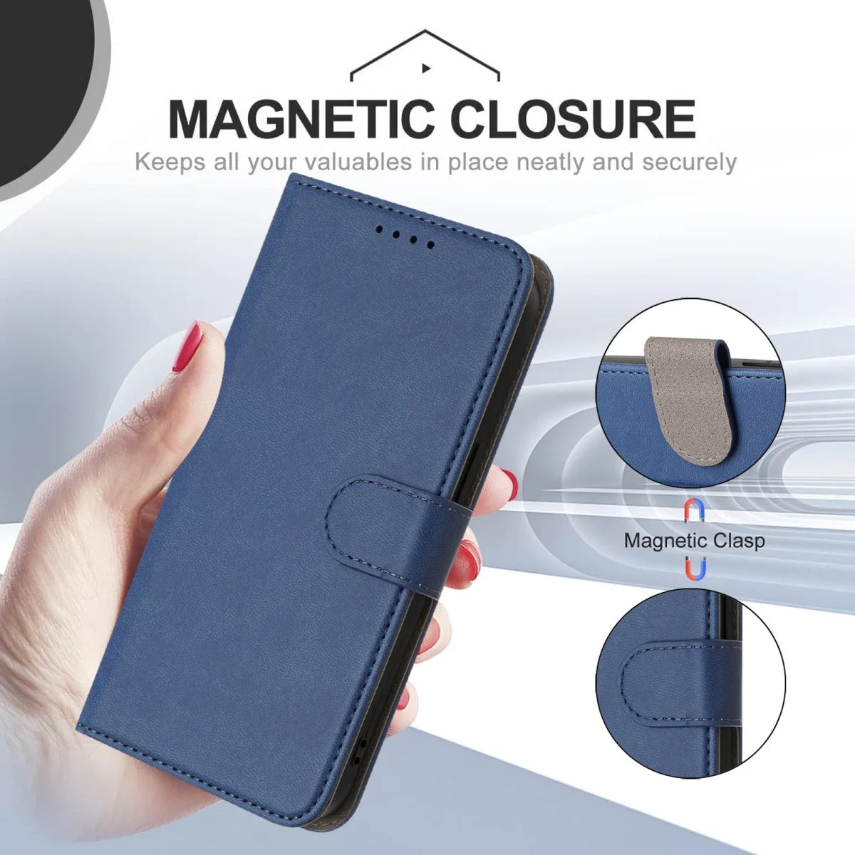 Leather Flip Wallet Case For iPhone 17 Pro Max Cards