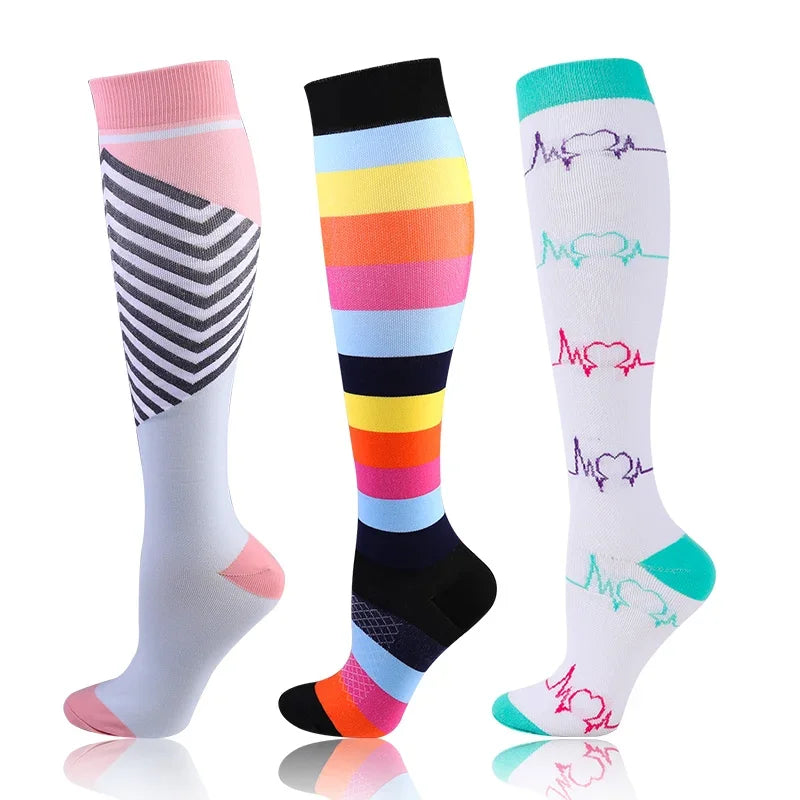 Compression Socks 30mmHg Unisex Three Pairs Knee High Pack