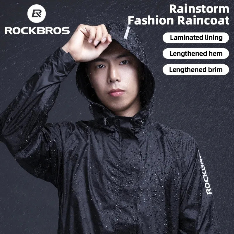 ROCKBROS Men's Waterproof Breathable Reflective Hooded Cycling Jacket