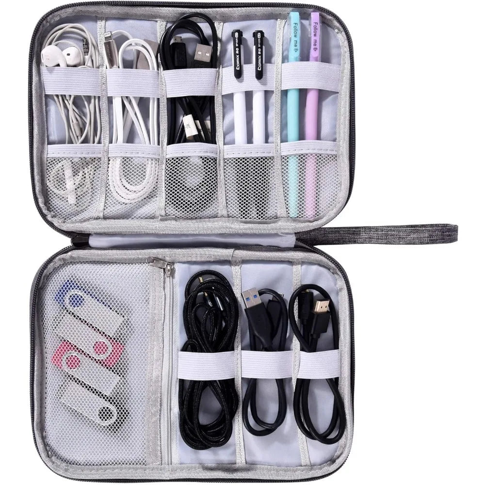 Waterproof Electronics Organizer Bag for Cables and Travel Accessories