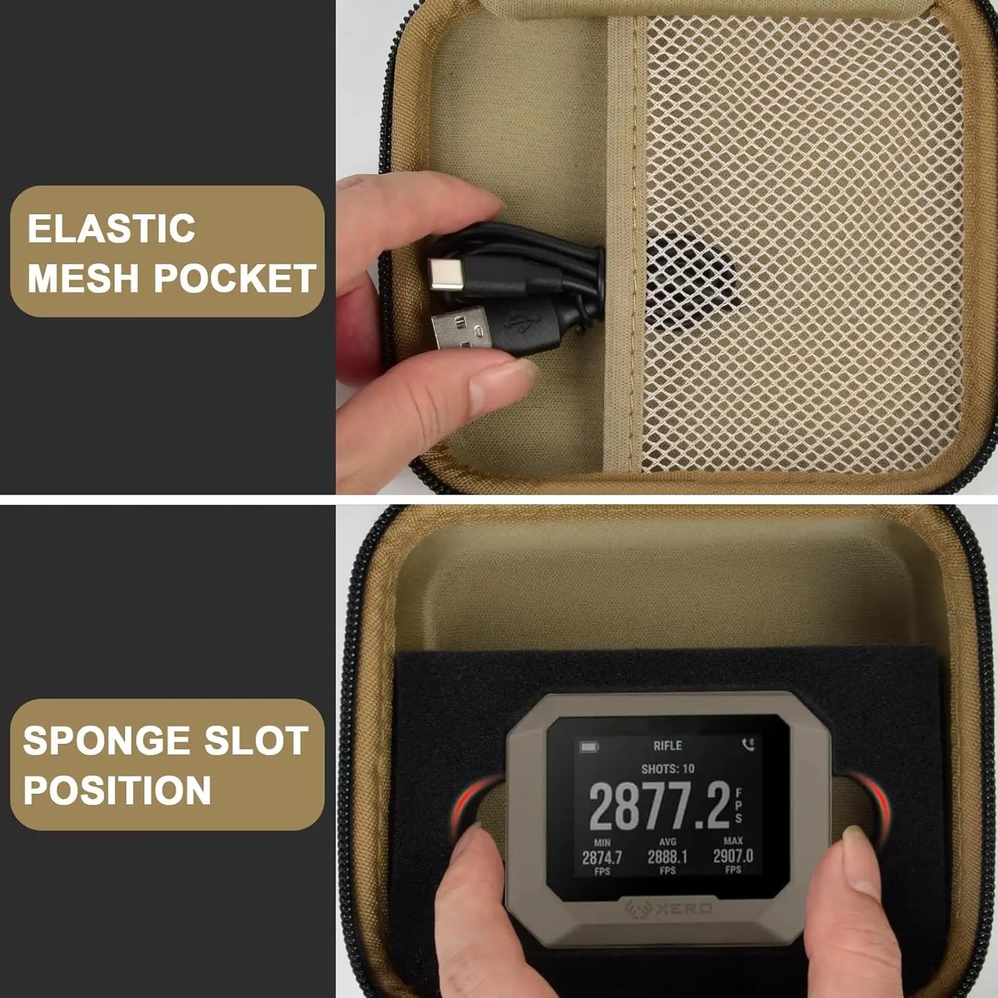 Hard Travel Carrying Case For Garmin Xero C1 Pro Chronograph