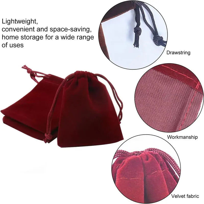 5/10Pcs Velvet Drawstring Bags Cloth Gift Bag Velvet Storage Pouch Velour Favors For Jewelry Wedding Party Candy Bag 5x7-15x20cm