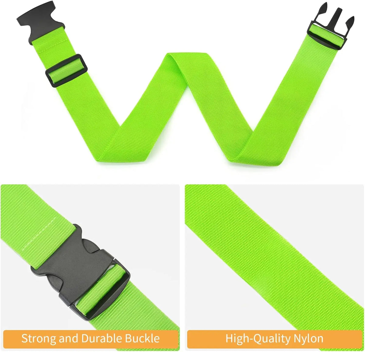 Elastic Luggage Straps for Suitcases With Secure Travel Buckle Set