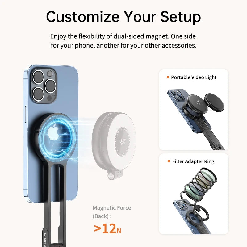 Ulanzi MA30 Carabiner Mounted Phone Tripod For iPhone Pro Max