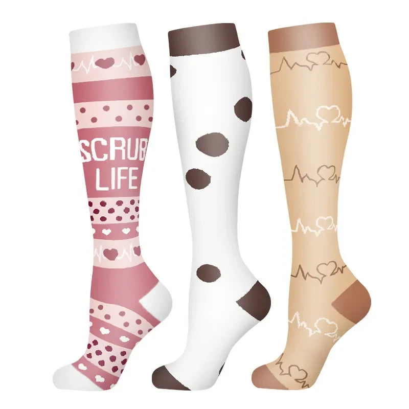 Compression Socks 30mmHg Unisex Three Pairs Knee High Pack