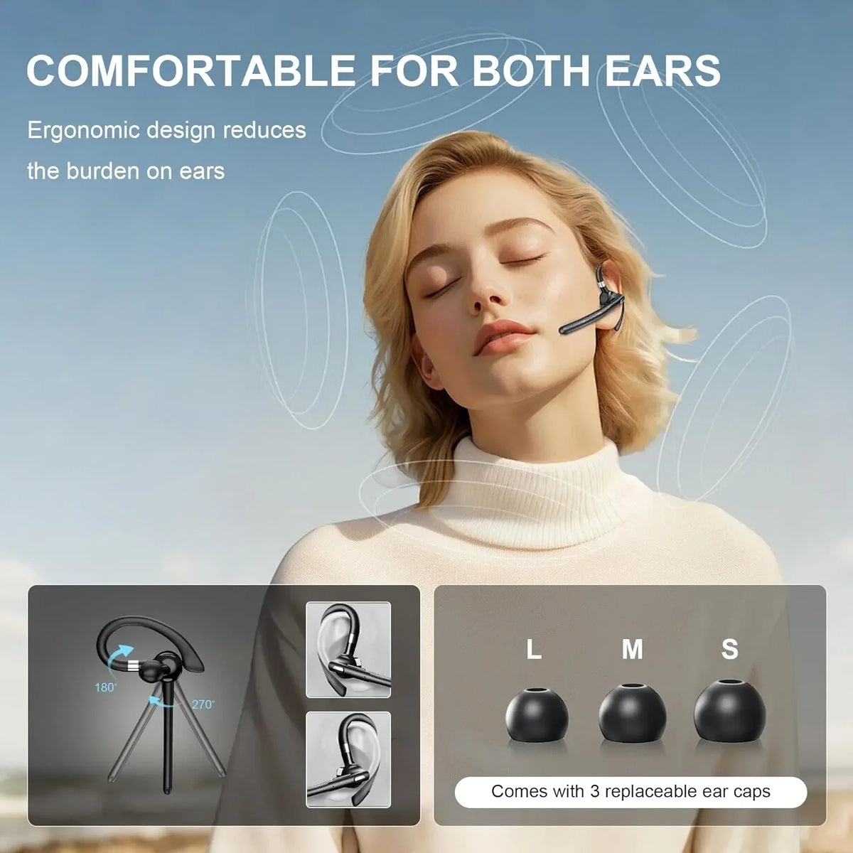 GDLYL Bluetooth Wireless Earphones With ENC Microphone And Stereo Sound