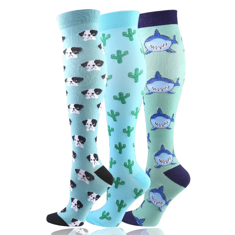 Compression Socks 30mmHg Unisex Three Pairs Knee High Pack
