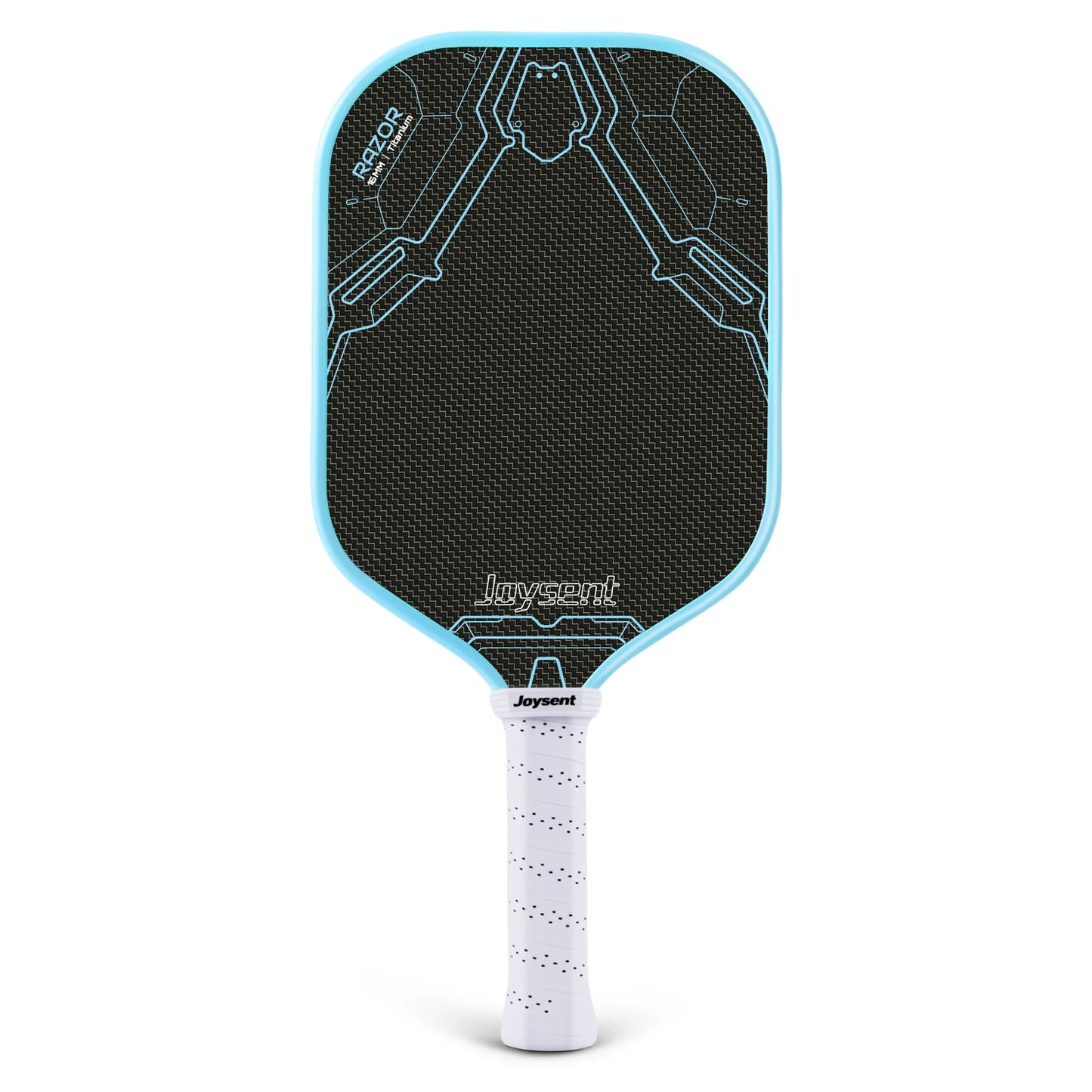 Joysent Pickleball Paddle Titanium Carbon Fiber Weave Surface Pickleball Racket For Spin&Control 16mm PMI Gen4 Core Thermoformed