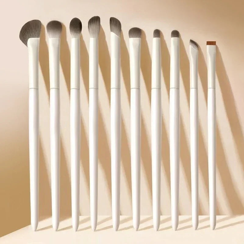 5/6/8/10pcs Natural Eye Makeup Brushes Set Detail Eyeshadow Brush Makeup Brush White Ultra Soft Eyeshadow Eyeliner Makeup 2026