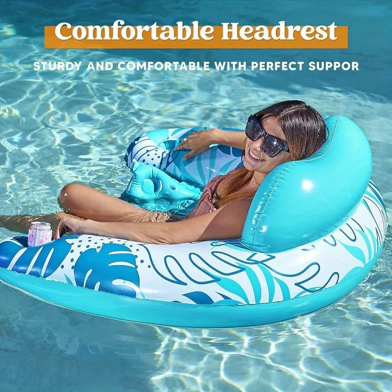 JOYFY Inflatable Pool Chair Float Hammock Compact Beach Summer Fun