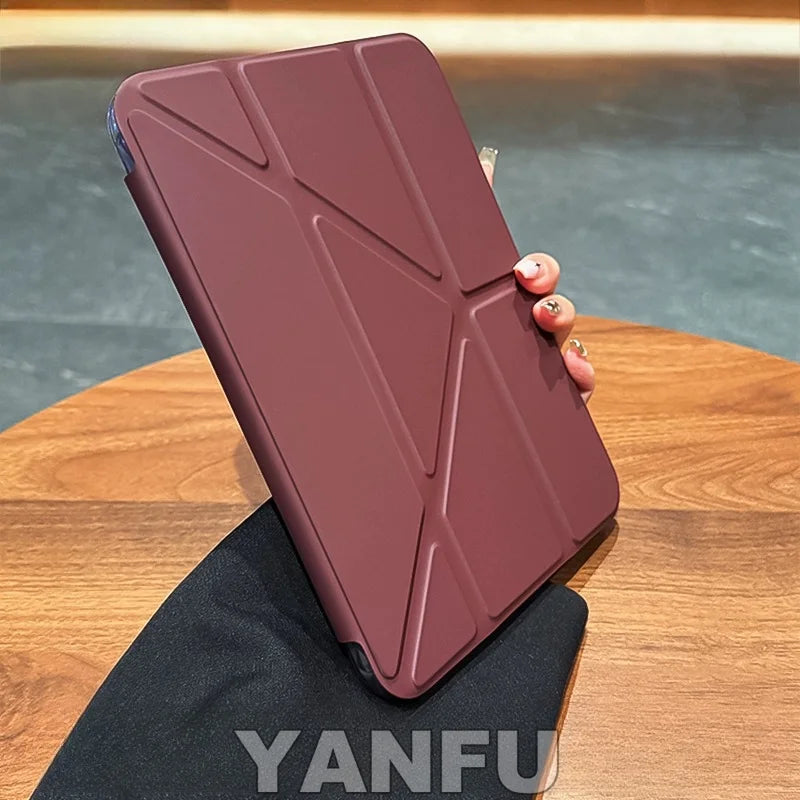 For Samsung Galaxy tab S10 Lite S9 FE 10.9 A9 PLUS 11 Smart Cover tab S7 fe S8 S10 PLUS 12.4 13.1 With Y-Shaped Fold Clasp Funda