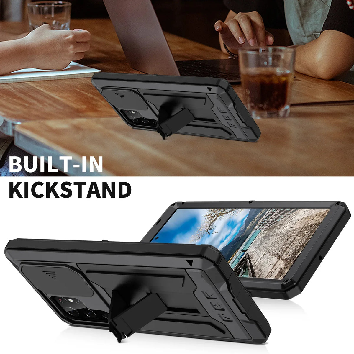 Rugged Protective Case With Kickstand For Samsung Galaxy S22 Ultra