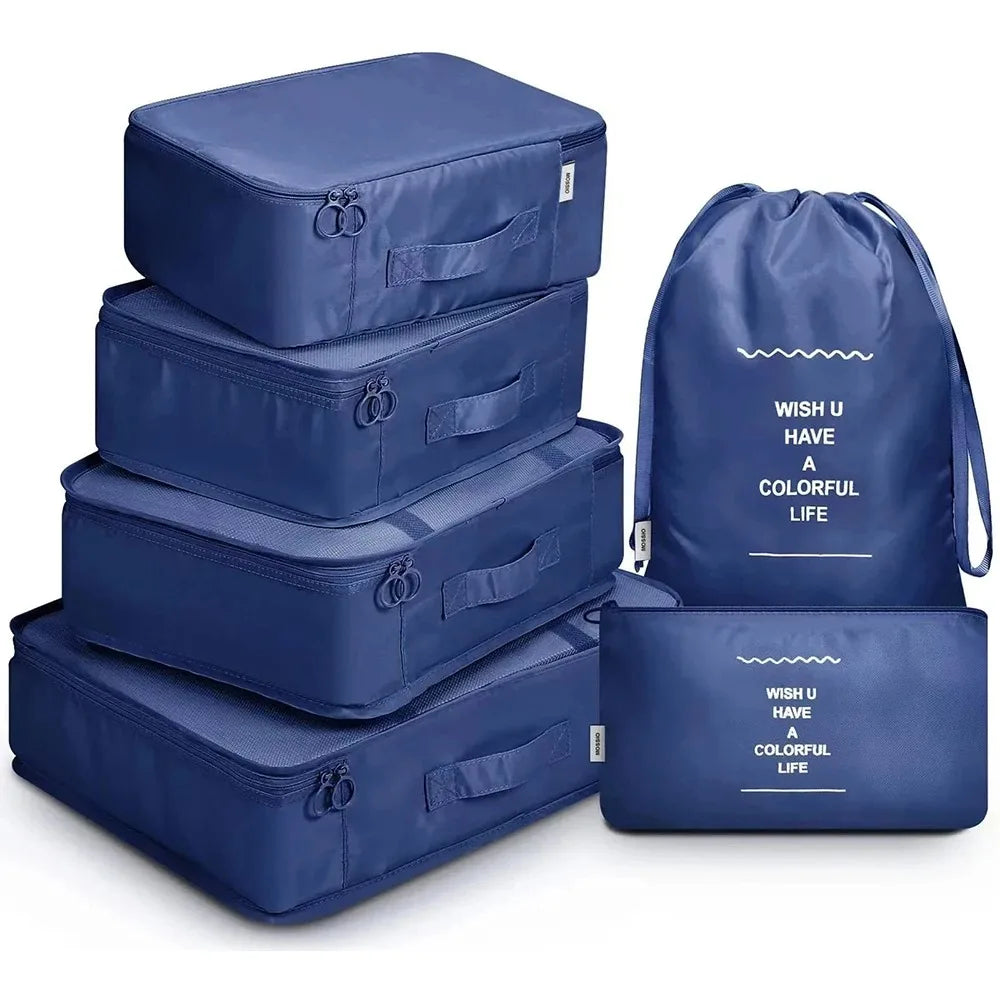 Travel Luggage Organizer Bags for Clothes Shoes and Packing Cubes