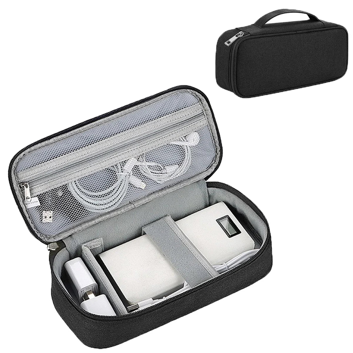 Portable Digital Storage Bag Data Cable Organizer Power Bank Electronic Devices Gadget Storage Pack Makeup Travel Organize Pouch