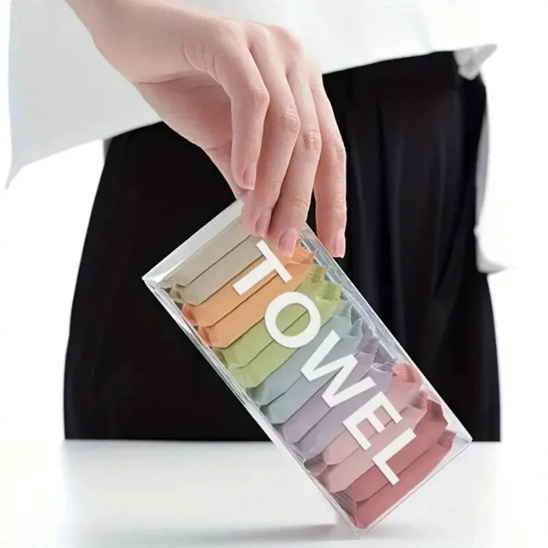 42PCS Disposable Compressed Face Towels, Thick Portable Washcloths for Travel, Beauty, Makeup & Skincare