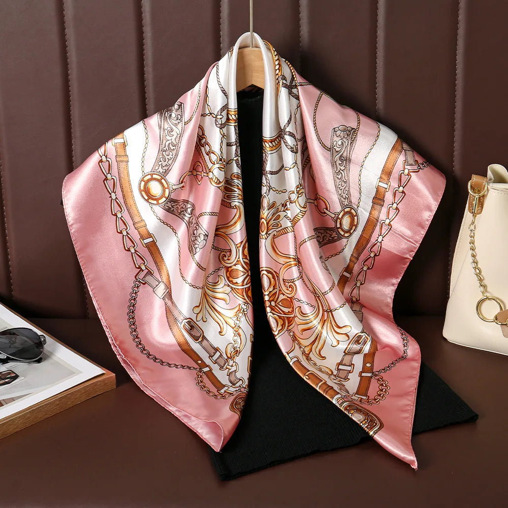 Women Square Polyester Scarves Fashion Shawl Versatile Hijab Headscarf Style