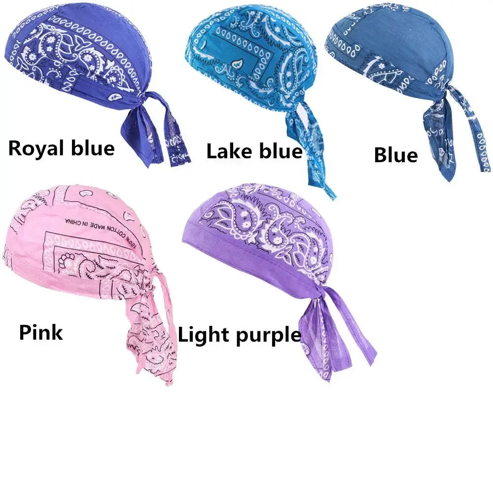 Men Women Quick Dry Headscarf Cotton Pirate Hat Outdoor Sport Cycling Bandana Sweat Absorbant Cancer Chemo Cap Muslim Turban
