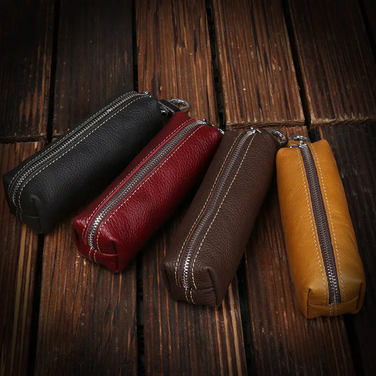 Genuine Cow Leather Key Wallet For Men And Women Compact