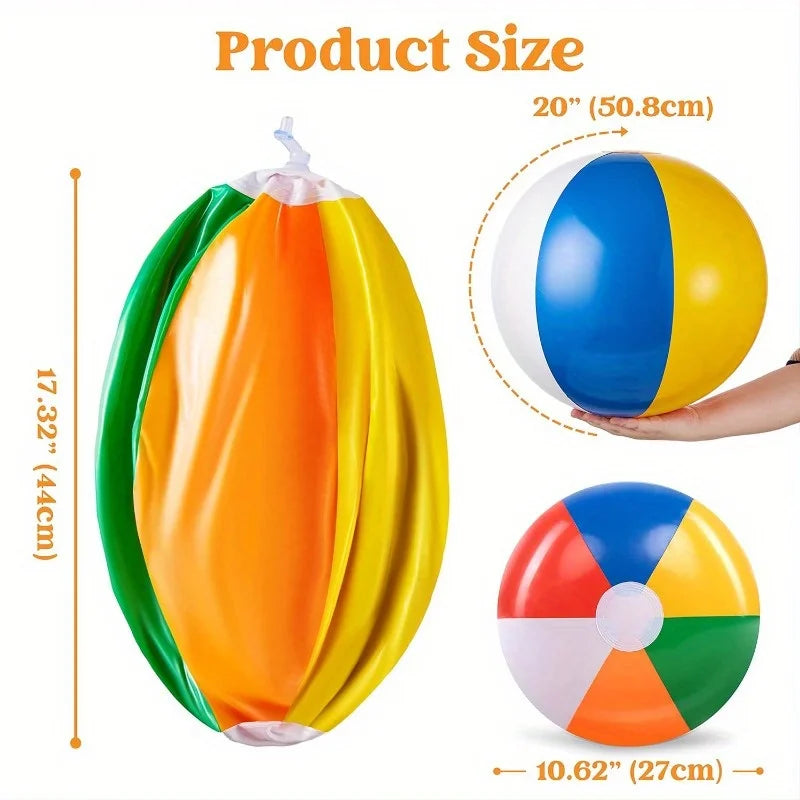 Joyfy 4 Pack Inflatable Beach Balls Outdoor Pool Party Toys