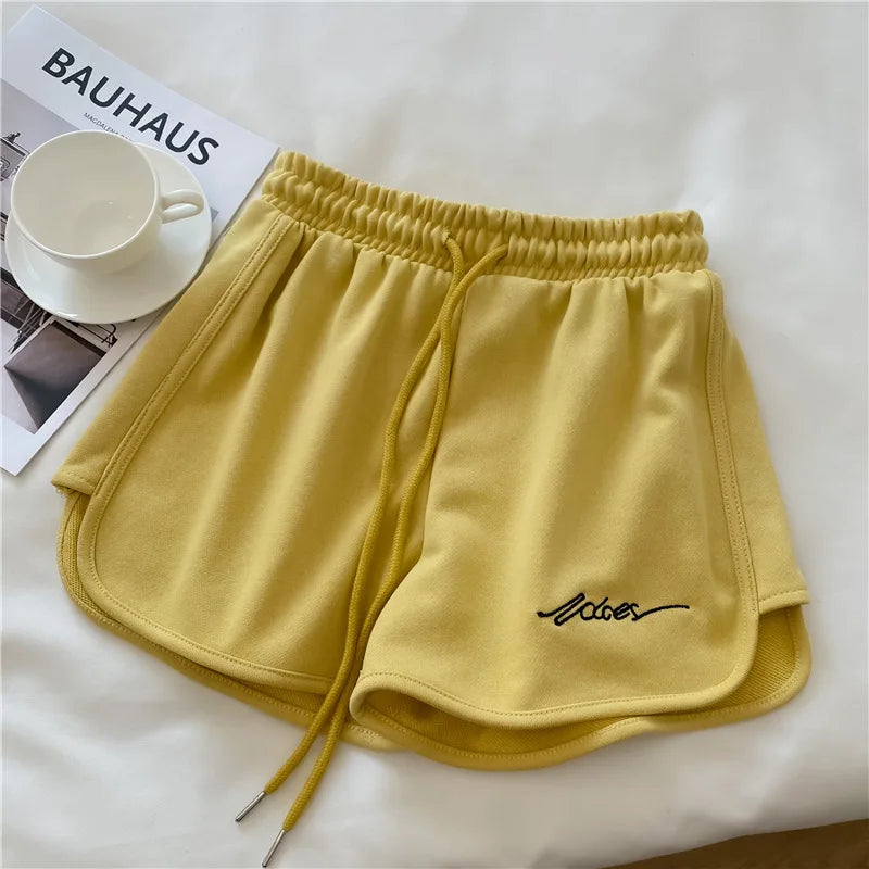 1pcs Summer Women Yoga Short Wearing Shorts Female Outside High-Waist Casual Loose Pants Lady Stylish Thin Breathable Gym Shorts