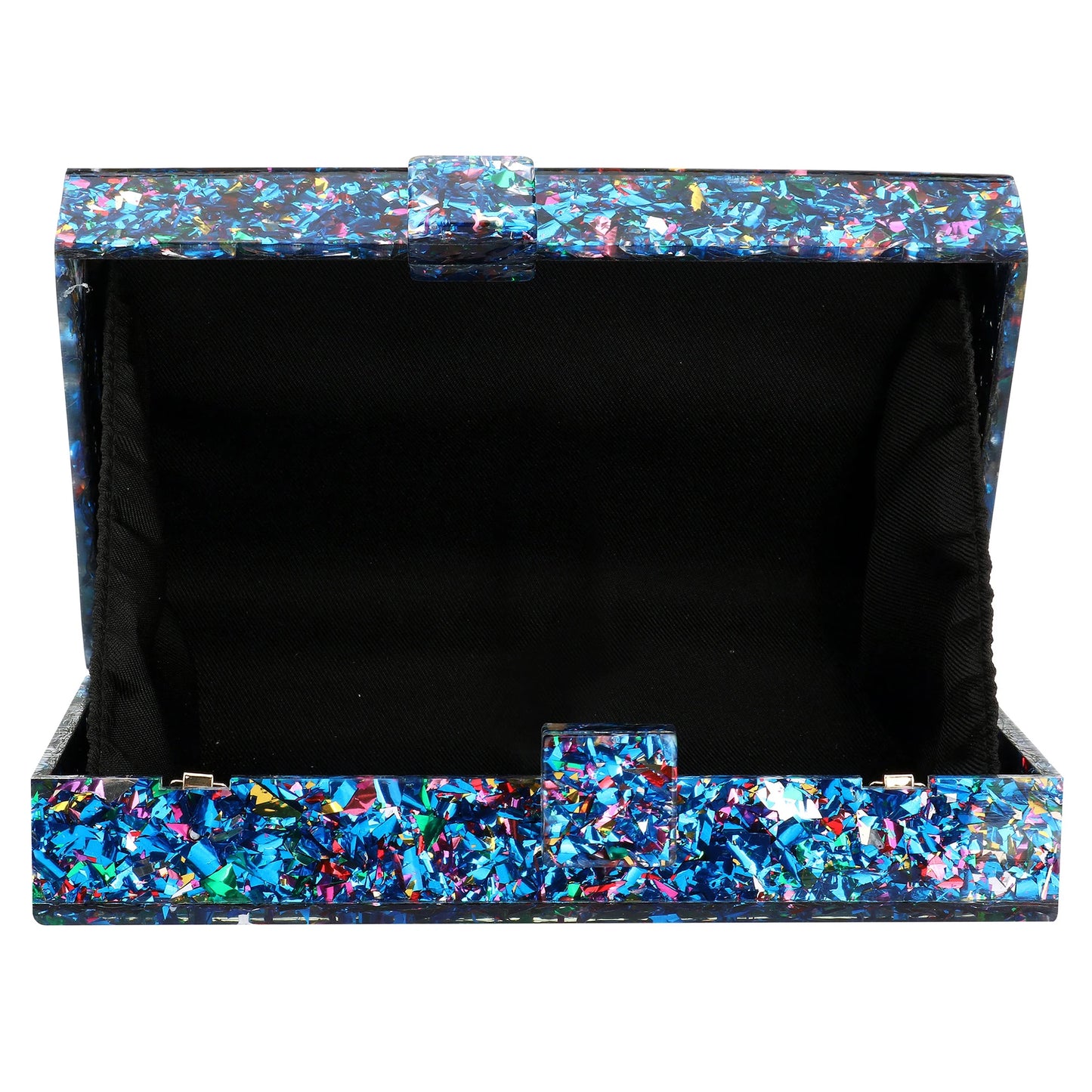 Luxury Acrylic Box Clutch Women Wedding Party Evening Chain Handbag