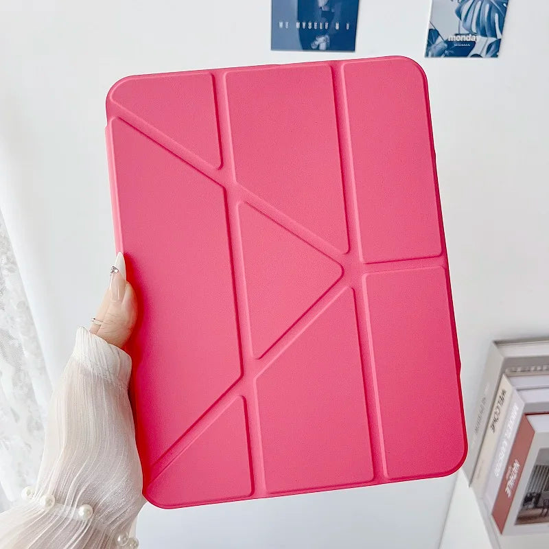 For Samsung Galaxy tab S10 Lite S9 FE 10.9 A9 PLUS 11 Smart Cover tab S7 fe S8 S10 PLUS 12.4 13.1 With Y-Shaped Fold Clasp Funda
