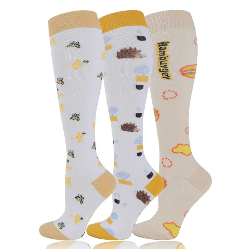 Compression Socks 30mmHg Unisex Three Pairs Knee High Pack