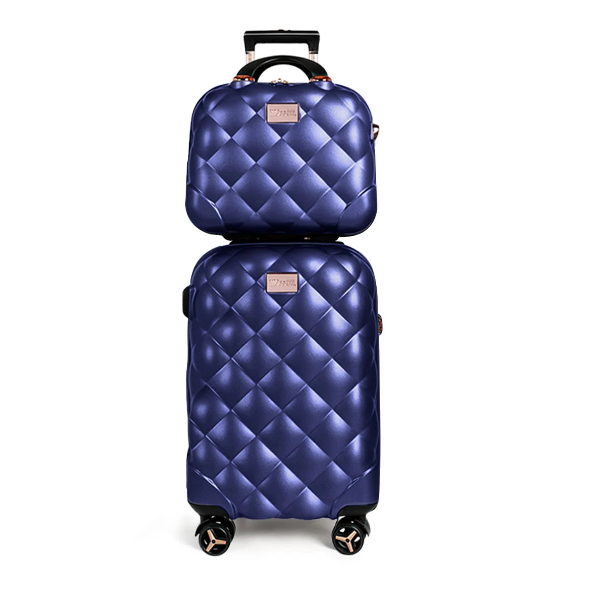 Hard Shell Luggage Set 20in+14in Airline Approved PP Durable Lightweight Expandable Suitcase for Traveling 14inch Makeup Case