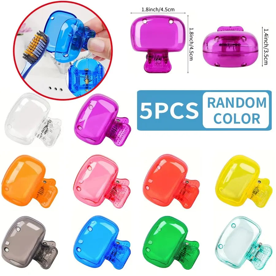 Travel Toothbrush Dust Cap Portable Storage Box Clip