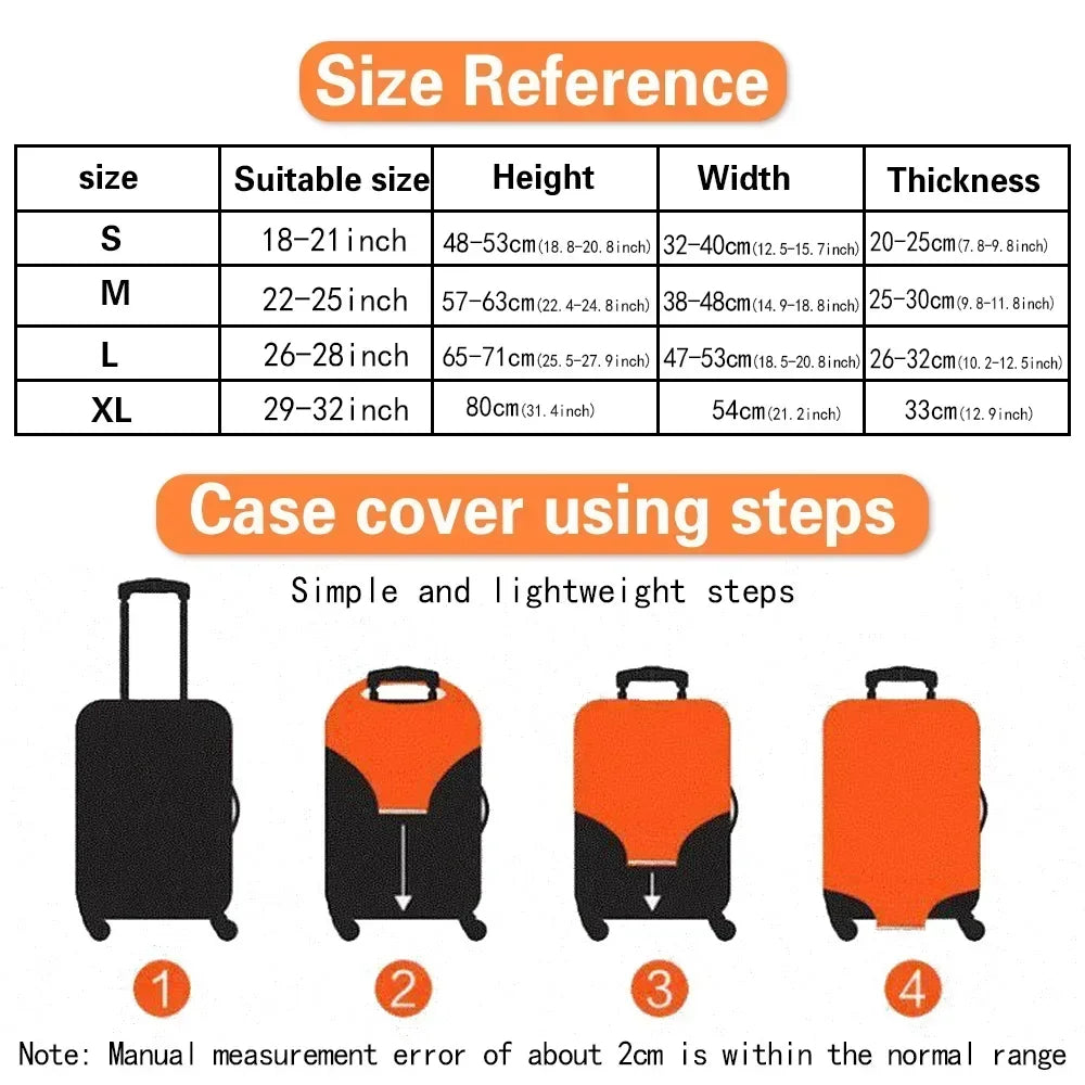 Stretch Fabric Luggage Cover Protector For Travel Suitcases