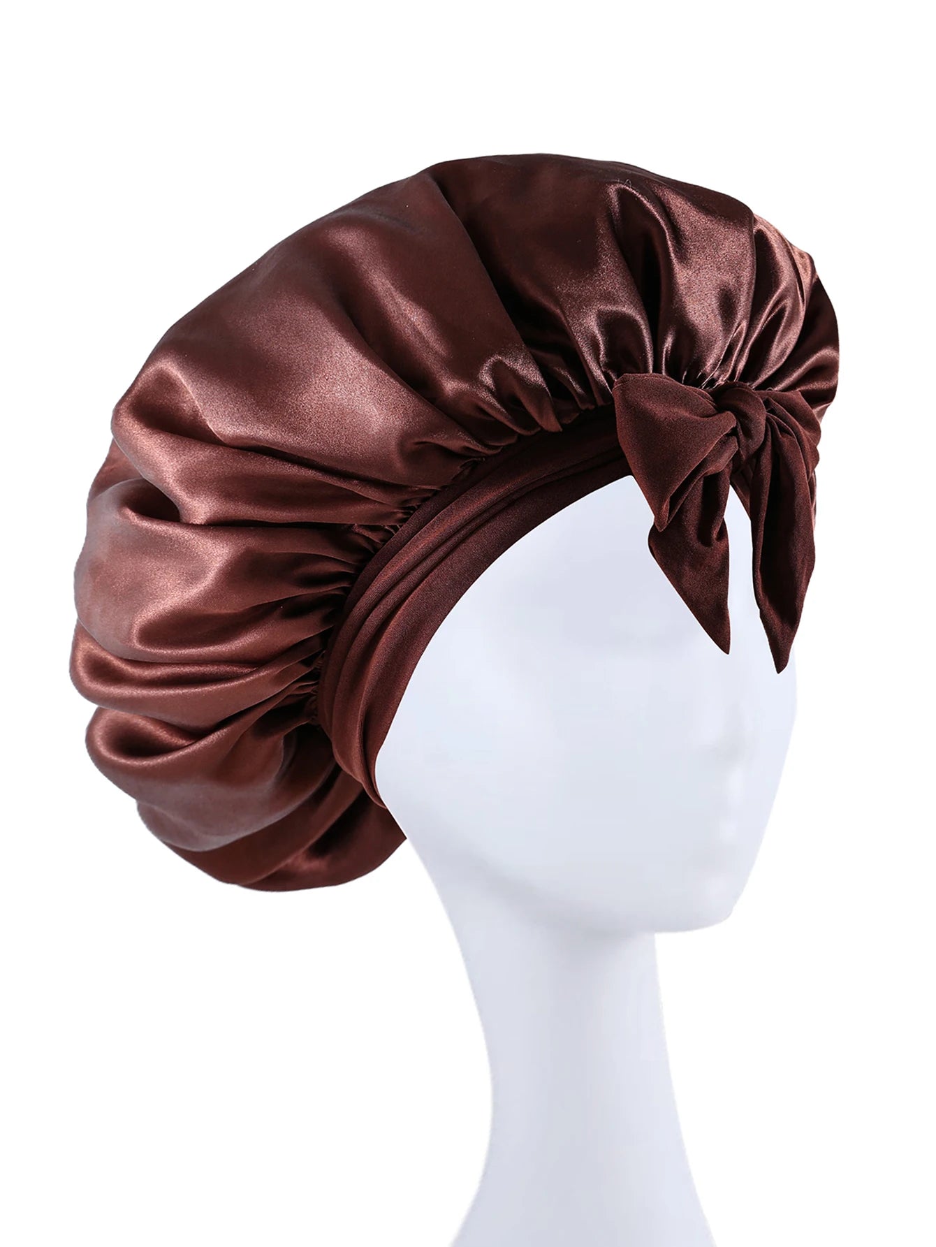 New Silky Bonnet For Sleeping Women Satin Bonnet Hair Bonnet Night Sleep Cap Scarf Wrap For Curly Hair Tie Band For CurlyHat