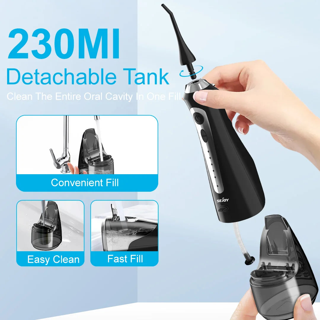 SEJOY Water Flosser Irrigator With Five Modes And Eight Tips