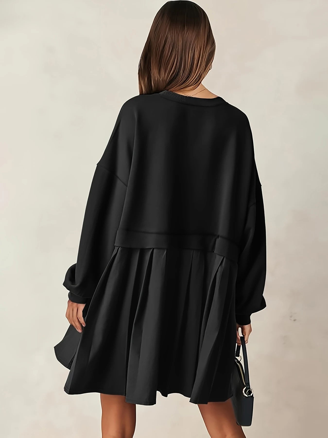 Plus Size Women Pleated Dress Fashion Comfortable Dress